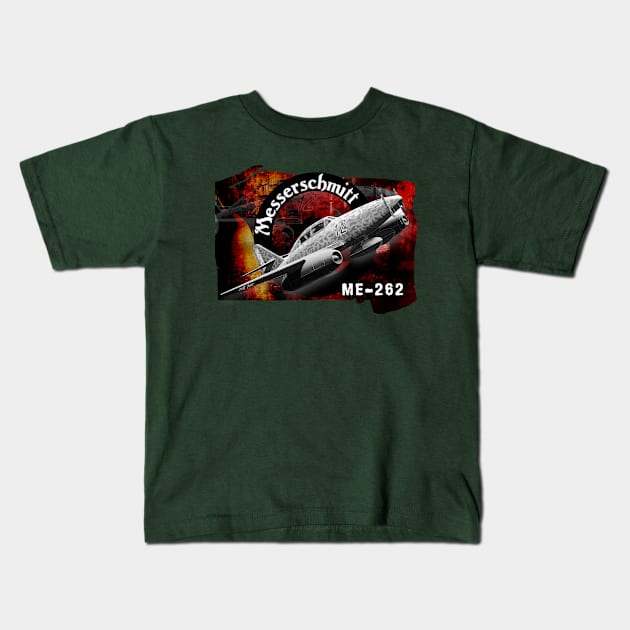 Messerschmitt ME-262 Kids T-Shirt by aeroloversclothing